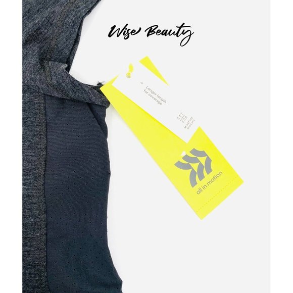 All In Motion Activewear Tee T-Shirt Womens Size XS Top Gray Mesh Sides NEW - Picture 7 of 11